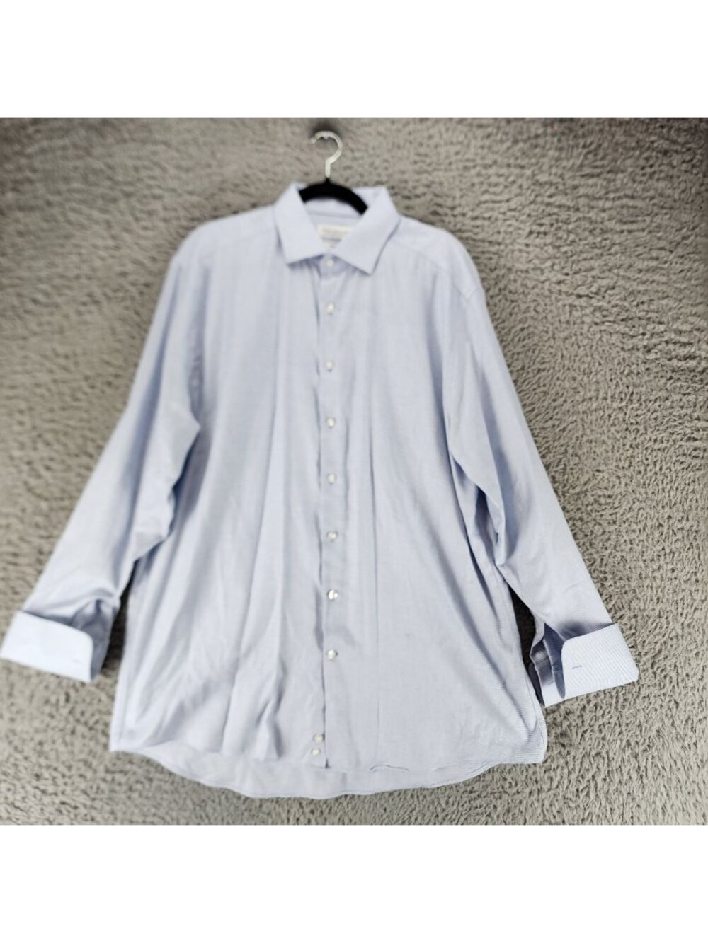 Collection By Michael Strahan Shirt Mens 17.5/34-35 Blue Button Up *NWOT*